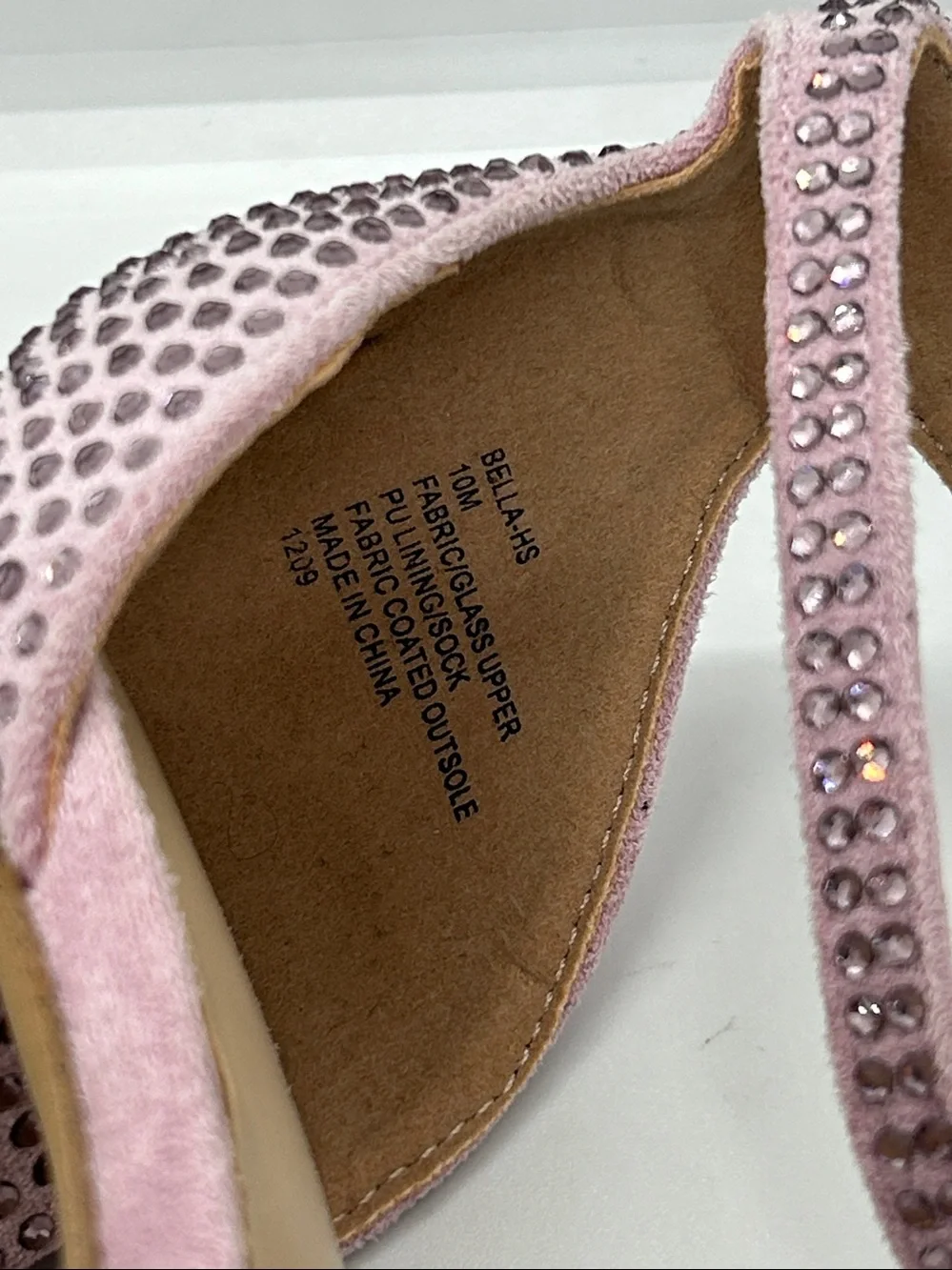 Madden Girl Bella HS Lavender-Pink Rhinestone Round Toe High Heel Shoes Size 10M